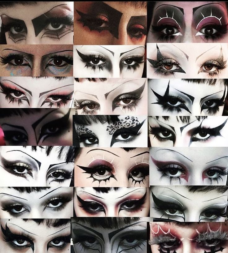 Trad goth eye looks Gothic Liner Makeup, Eye Makeup Gothic, Spooky Goth Makeup, Gothic Make Up Looks, 80s Vampire Outfit, Types Of Goth Subcultures, Goth Liner Makeup, Trad Goth Makeup Poc, Souxie Soux Makeup