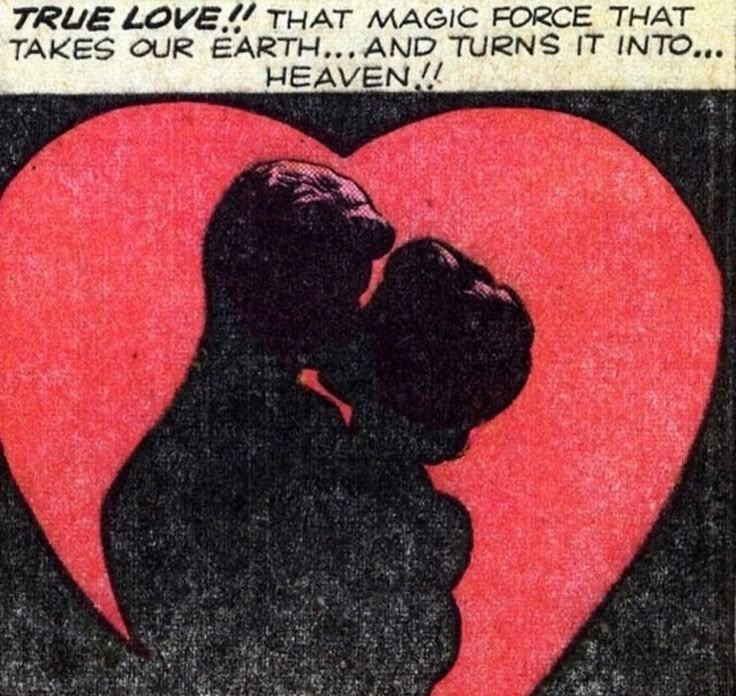 a couple kissing in front of a heart with the caption true love that magic force that takes our earth and turns it into heaven