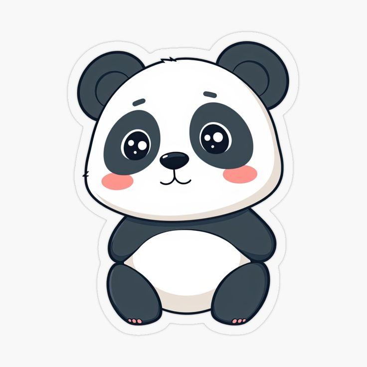 a cute panda bear sticker