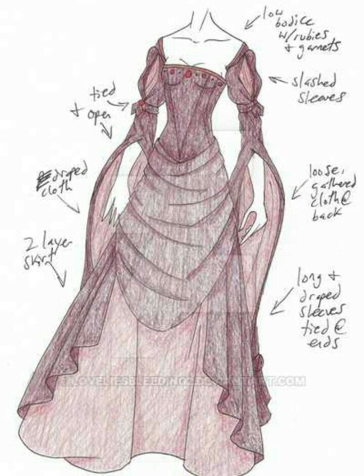 a drawing of a woman's dress from the movie beauty and the beast