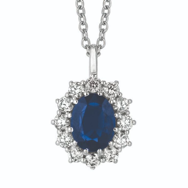 3.52 Carat Natural Diamond And Sapphire Necklace 14k White Gold 100% Natural Diamonds And Sapphire 3.52ct G-H Si 14k White Gold Prong Style 5.30 Gram 3/4 Inch In Height, 1/2 Inch In Width 12 Diamonds - 0.76ct, 1 Sapphire - 2.76ct 30 Days Money Back Guarantee Item Can Be Ordered In 14k White, Yellow Or Rose Gold Style # N5116ws79 Diamond And Sapphire Necklace, Gold Video, Diamond Necklace Pendant, Sapphire Diamond Necklace, Diamond Jewelry Store, Blue Pendant, Sapphire Necklace, Collar Jewelry, Diamond Pendant Necklace