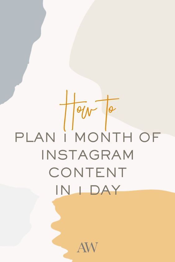 the month of instagramm content in 1 day, with text overlaying it