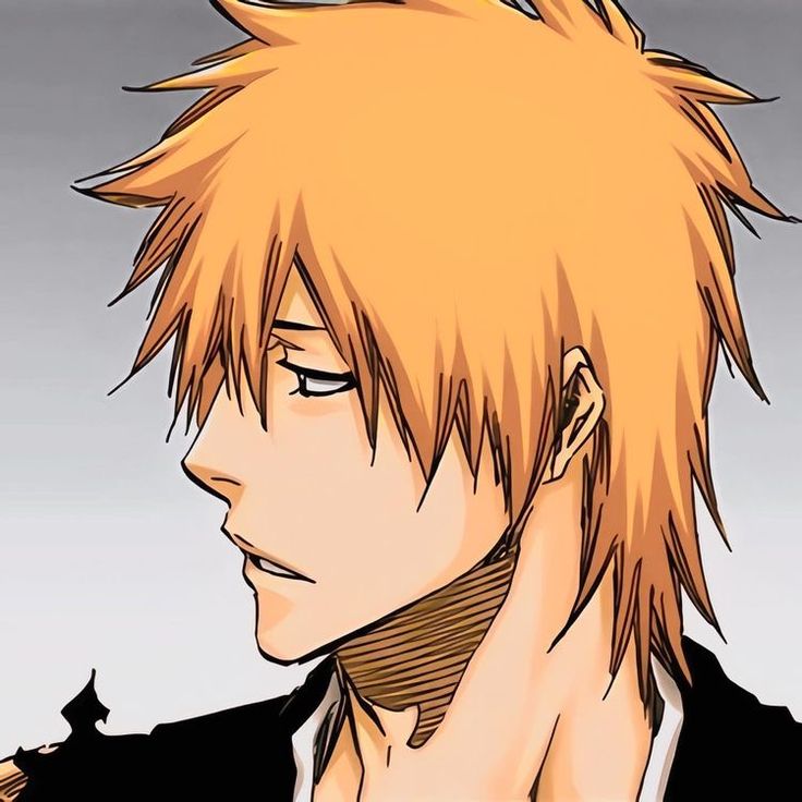 an anime character with blonde hair wearing a black jacket and white shirt, looking to his left