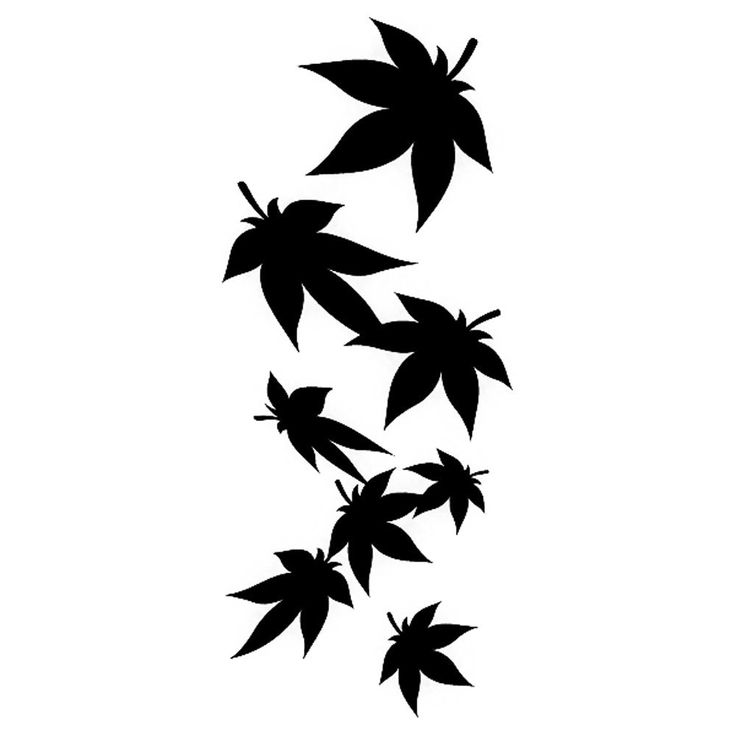 Falling Leaves Cool Stencil Designs Ideas, Mistletoe Tattoo Design, Leg Tattoos Stencil, Falling Leaf Drawing, Rasta Tattoo Men, Black And White Design Art, Tropical Plant Tattoo, Leafs Falling Tattoo, Leaves Falling Drawing