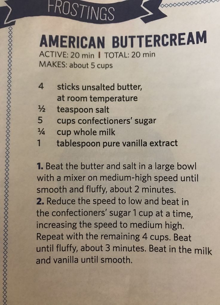 the instructions for how to make an american buttercream recipe are shown in english