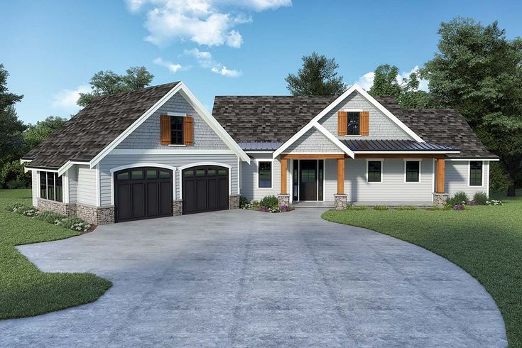 this is an artist's rendering of these country house plans