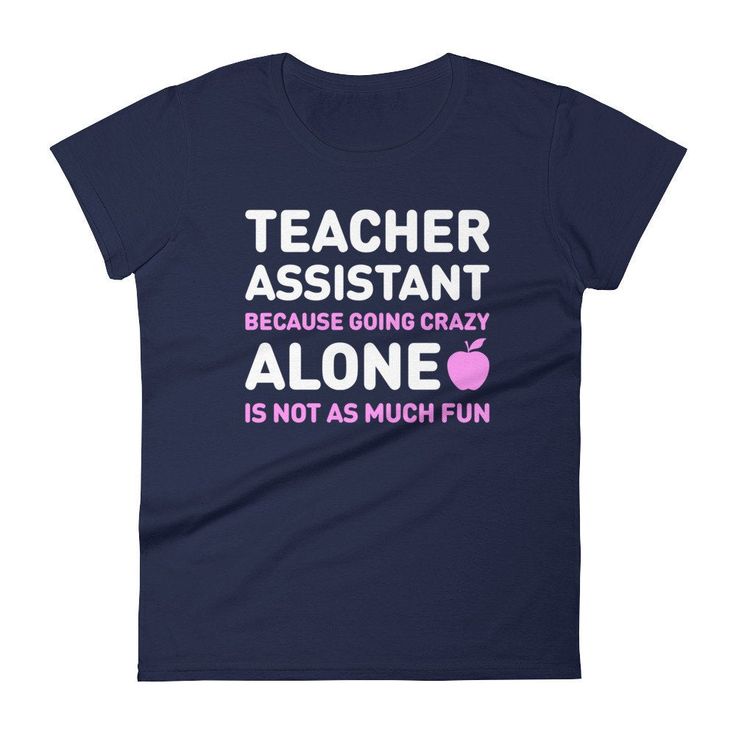 "If you're a proud teaching assistant, then this awesome teacher's assistant tee shirt is just for you! It also makes the perfect end-of-the-year or first day of school gift for the teacher assistant in your life. Your typical 100% cotton t-shirt (except for heather colors, which contain 10% polyester). Pre-shrunk to make sure your size is maintained throughout several washes, and a classic fit. * 100% jersey knit * Pre-shrunk * Seamless, double-need ⅞\" collar * Taped neck and shoulders * Class Teacher Assistant Shirts Designs, Teacher Assistant Shirts, Teacher Assistant Outfit, Teacher Assistant Gifts, Classroom Assistant, First Day Of School Gift, Educational Assistant, Preschool Teacher Shirts, School Shirt Designs