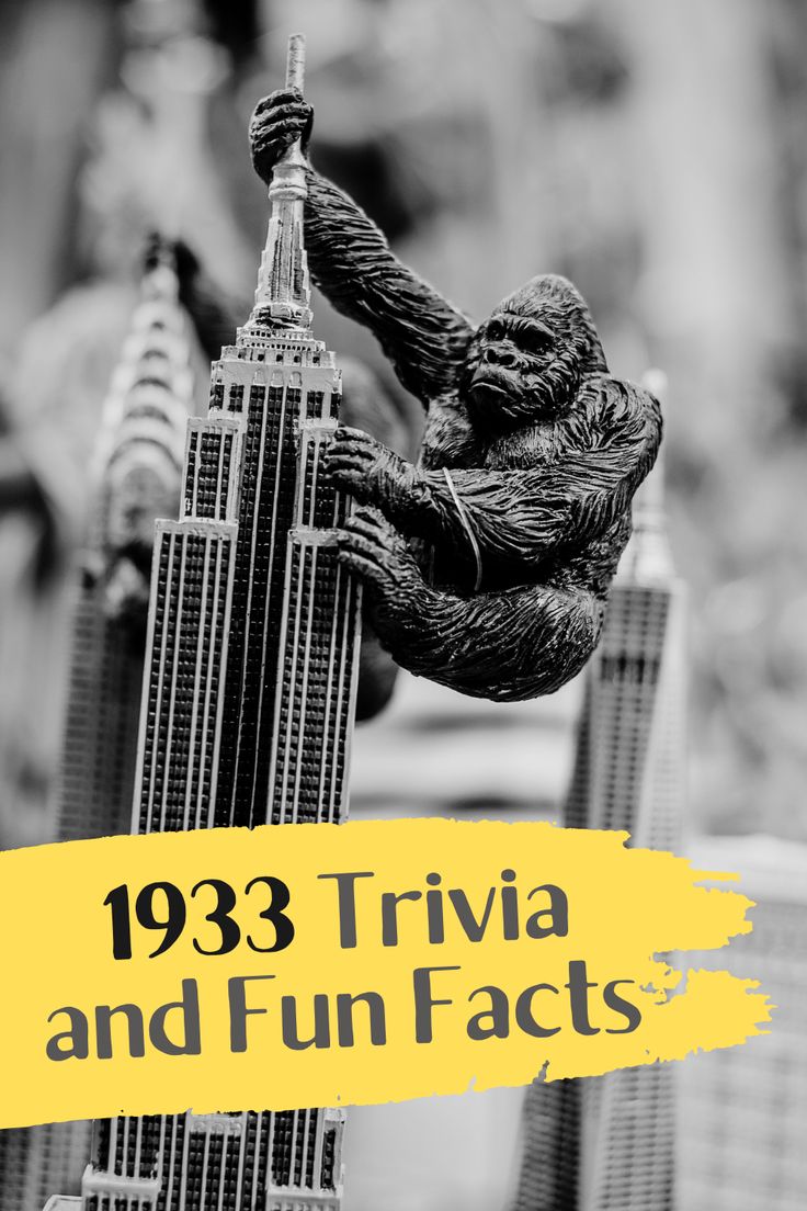 Fun trivia questions from 1933, the year "King Kong" came out! Trivia Questions For Adults, Fun Trivia Questions, History Events, Trivia Questions And Answers, Cool Pops, Famous Birthdays, Movie Facts, Harry Potter Facts, Music Books