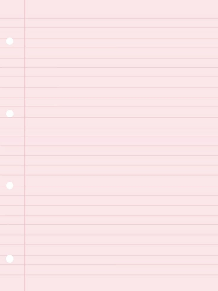 a pink lined paper with white dots on it