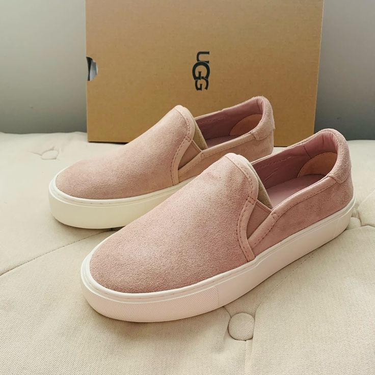 Rose Tea Suede Leather Upper, Rubber Sole Embossed Logo On Heel Cushioned Footbed Closed Toe Slip-On Style 1.25” Heel Box Included Spring Suede Slip-on Sneakers With Round Toe, Casual Pink Slip-on Sneakers With Branded Insole, Casual Pink Low-top Slip-ons, Spring Suede Low-top Slip-ons, Pink Cushioned Slip-on Shoes, Spring Low-top Suede Slip-ons, Casual Pink Round Toe Slip-ons, Pink Slip-on Sneakers With Cushioned Footbed, Pink Suede Sneakers With Textured Sole