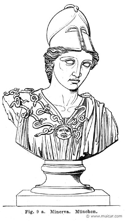 a drawing of a bust of a woman wearing a helmet