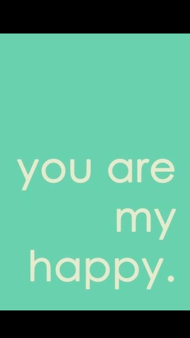 the words you are my happy on a green background