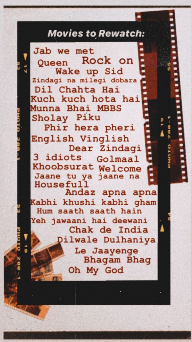 an advertisement for movies to rewatch on the side of a building in india, with words written below it