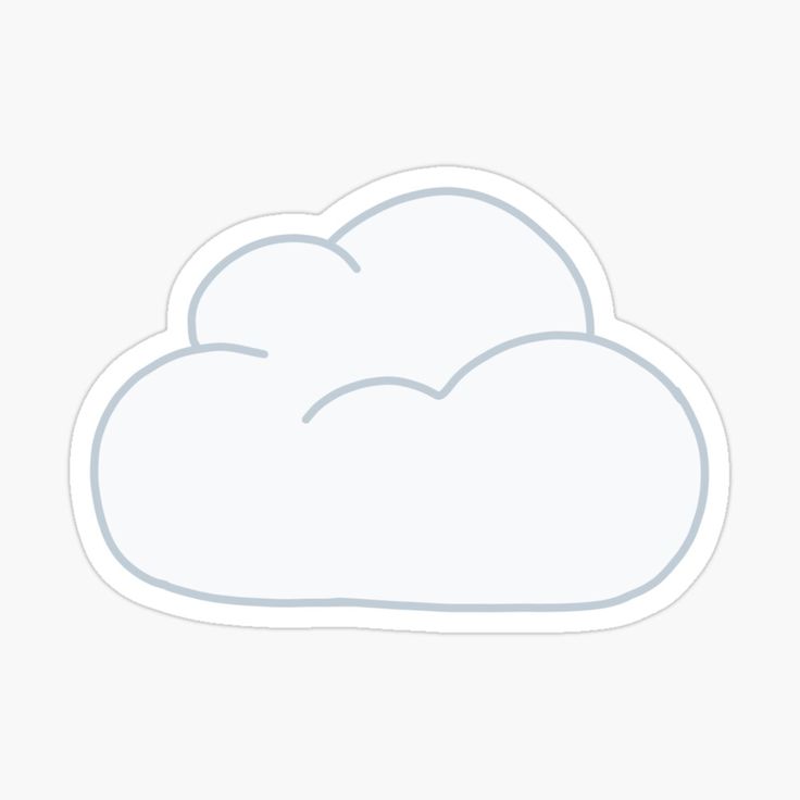 a cloud sticker on a white background