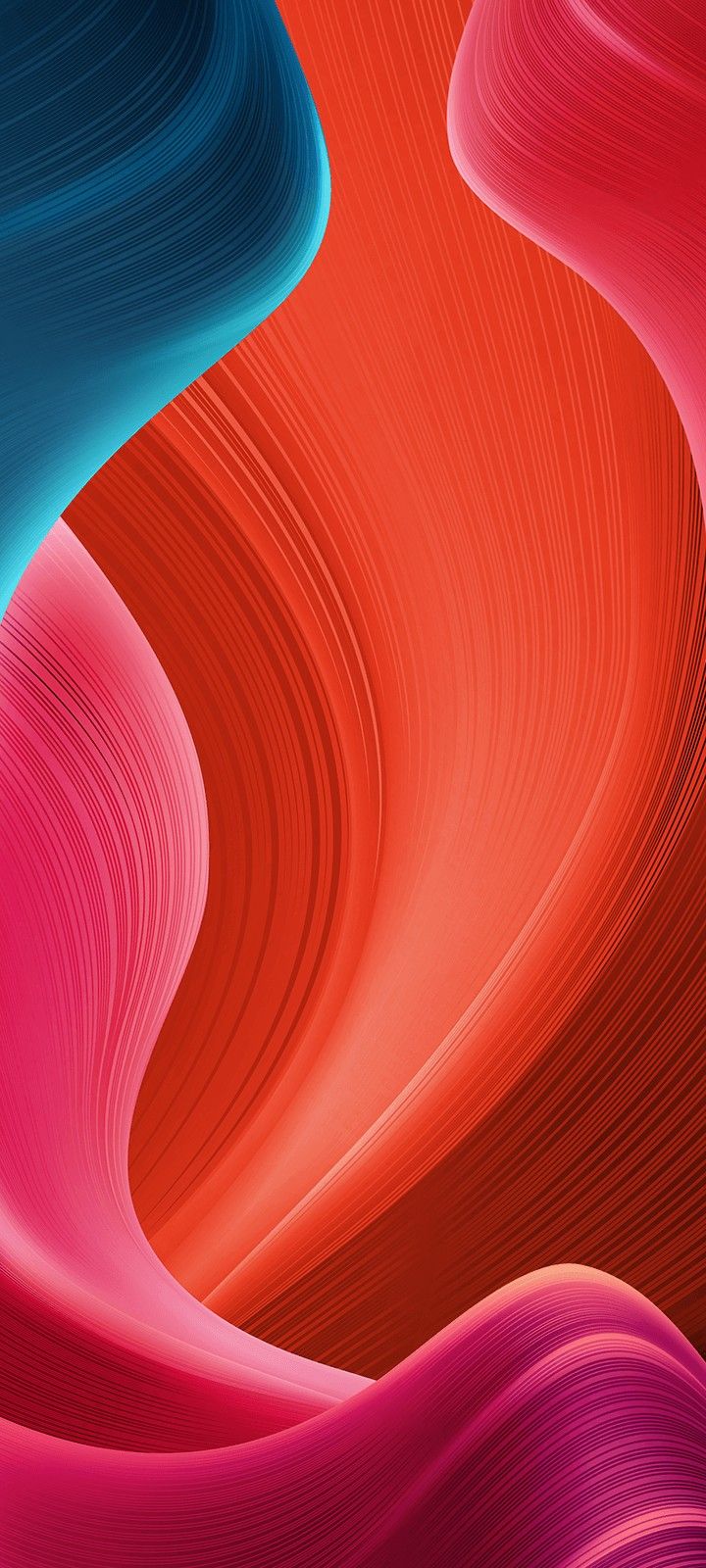 an abstract red and blue background with wavy lines