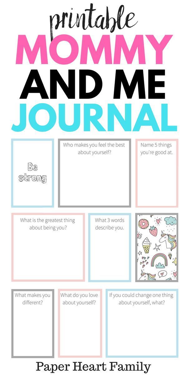 the printable mommy and me journal