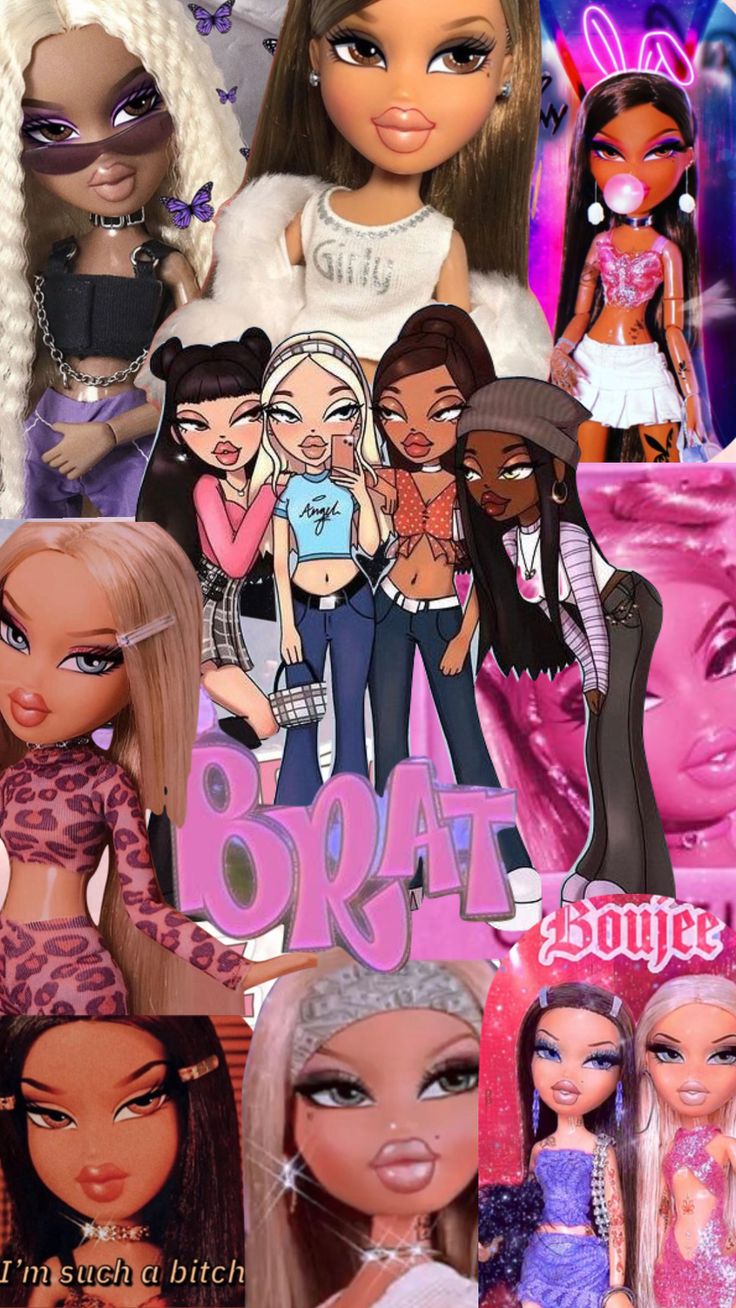 Download Bratz Aesthetic Super Model In Black Wallpaper  Wallpaperscom