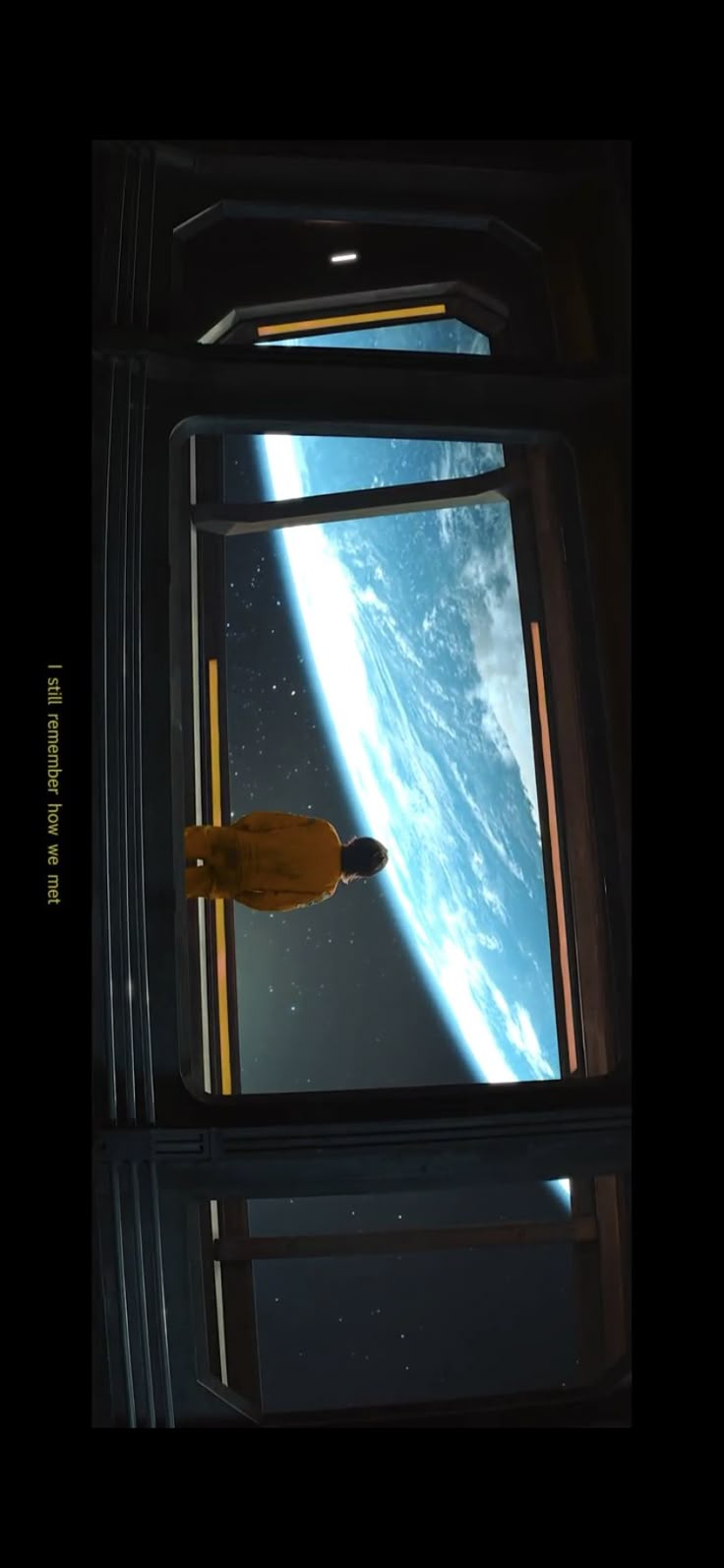 a window looking out at the earth from space