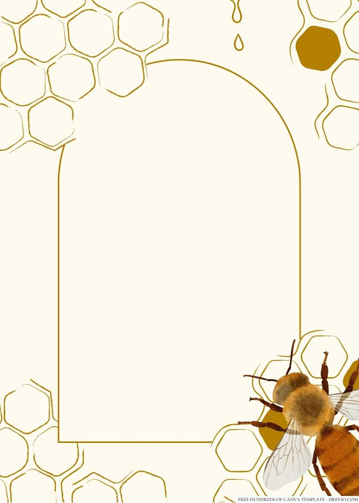 two bees sitting next to each other on top of a white background with honeycombs