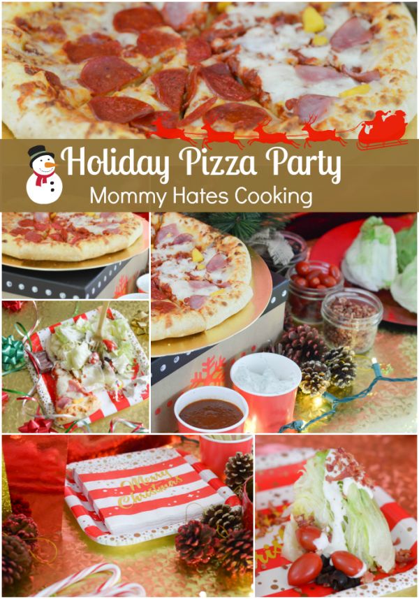 The Perfect Holiday Pizza Party Thanksgiving Pizza Party, Pizza And Pajama Christmas Party, Holiday Pizza Party, Homemade Pizza Party Ideas, Pizza And Pajamas Christmas Party, Pizza Christmas Party, Christmas Pizza Party, Christmas Pizza Ideas, Pizza Party With Friends