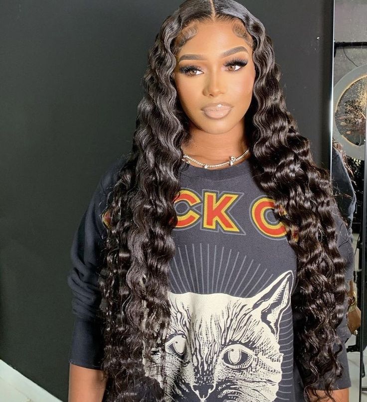 Hair Frontal, Frontal Wig Hairstyles, Crimped Hair, Quick Weave Hairstyles, Brazilian Straight Hair, Thick Curly Hair, Pretty Braided Hairstyles, Beautiful Wigs, Wigs Hair