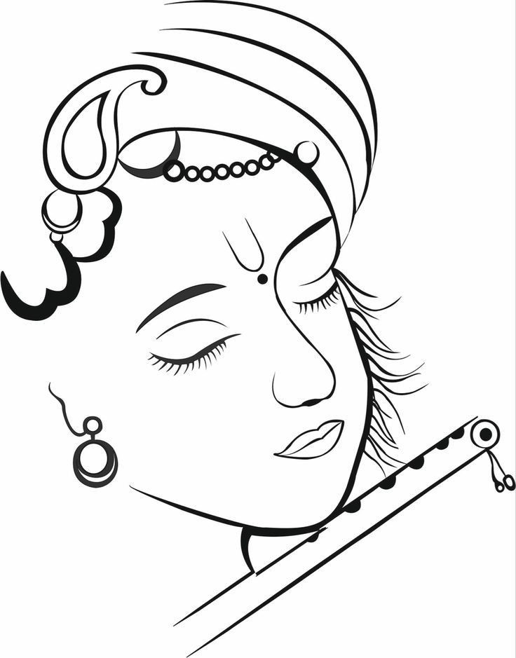 a drawing of a woman with her eyes closed, holding a hook in her hand