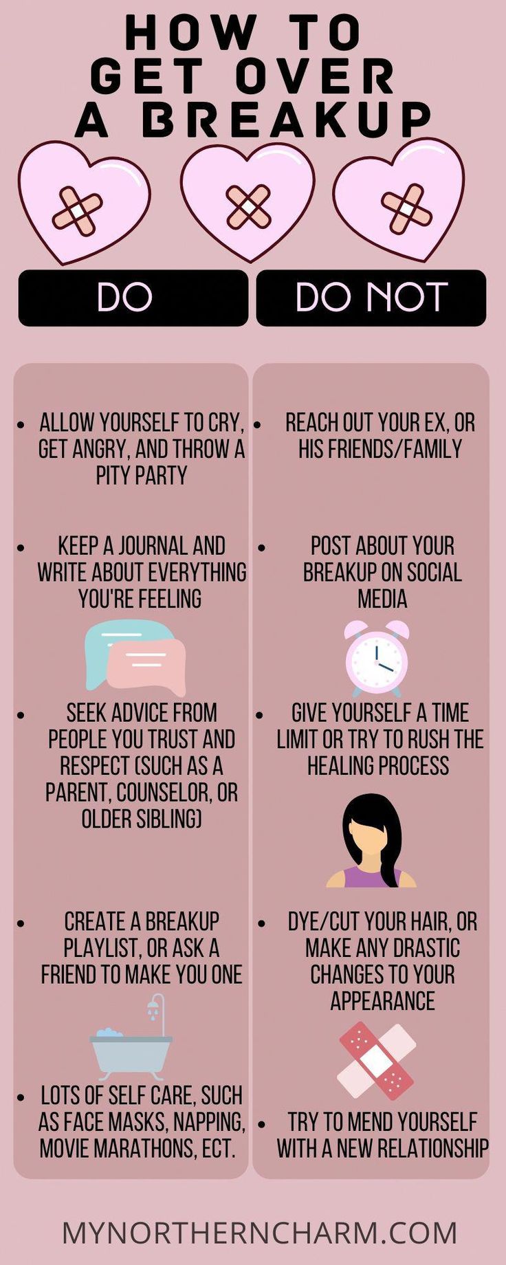 A guide for anyone wondering how to get over a breakup, or needs a little help moving forward and working through a major change in their personal life. Getting Over Heartbreak, Get Over A Breakup, Healing From A Breakup, Moving On After A Breakup, Post Break Up, Over A Breakup, Breakup Motivation, Getting Over Someone, Breakup Advice