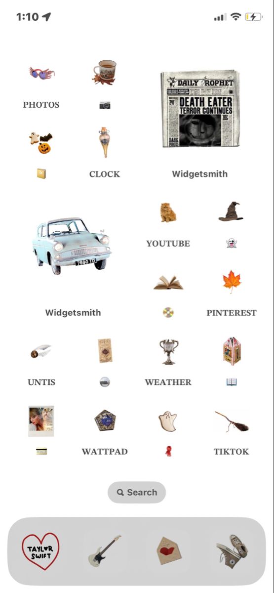 an iphone screen showing the different types of items on it, including books and pictures