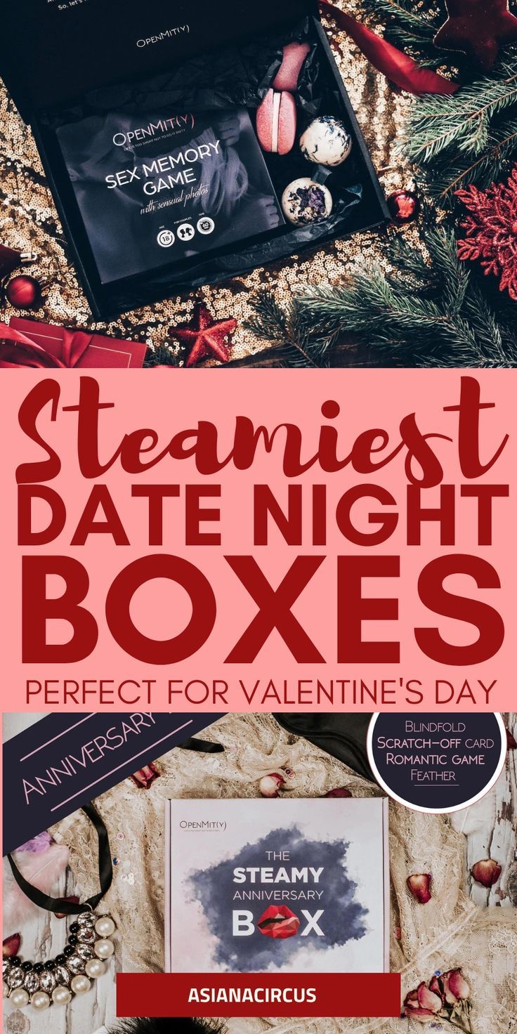 the steamiest date night boxes for valentine's day are on display in their packaging