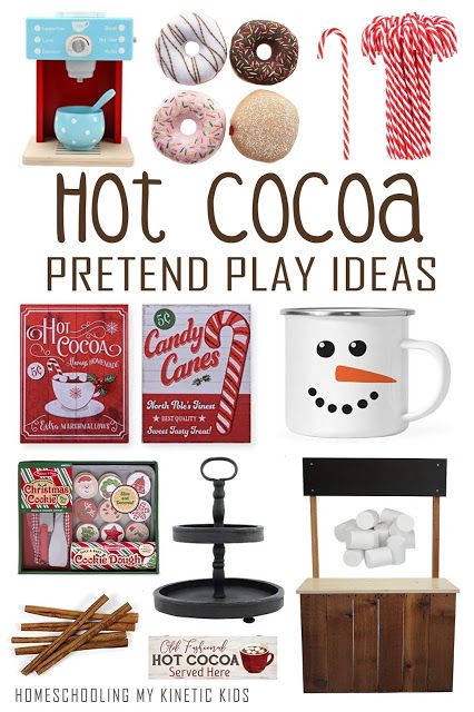 the cover of hot cocoa pretend play ideas