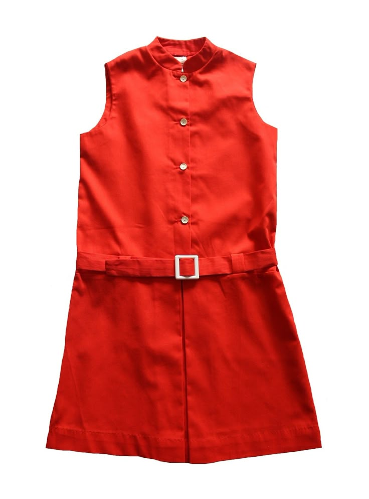 "FRENCH VINTAGE 60's, stunning summer belted dress, lightweight textured cotton fabric, luminous red color, buttoned ion the front, belt with white plastic buckle. Brand \" Selmo \". Size on photos is a 10 years. Size 8 years Length \" / Shoulders \" Size 10 years Length \" / Shoulders \" Size 12 years Length \" / Shoulders \" New old stock  I always refund overcharged shipping from 1 Euros overpaid ! Thank you for your visit" 60s Outfit, 60s Clothing, Summer Belt, Personal Style Inspiration, 60s Dress, Red Outfit, Vintage 60s, Belted Dress, Dress Codes