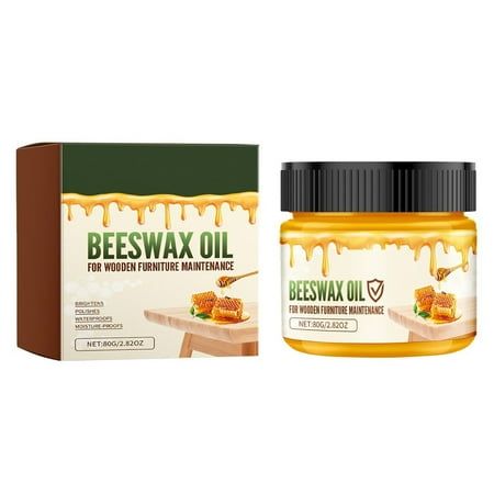 beeswax oil with box on white background