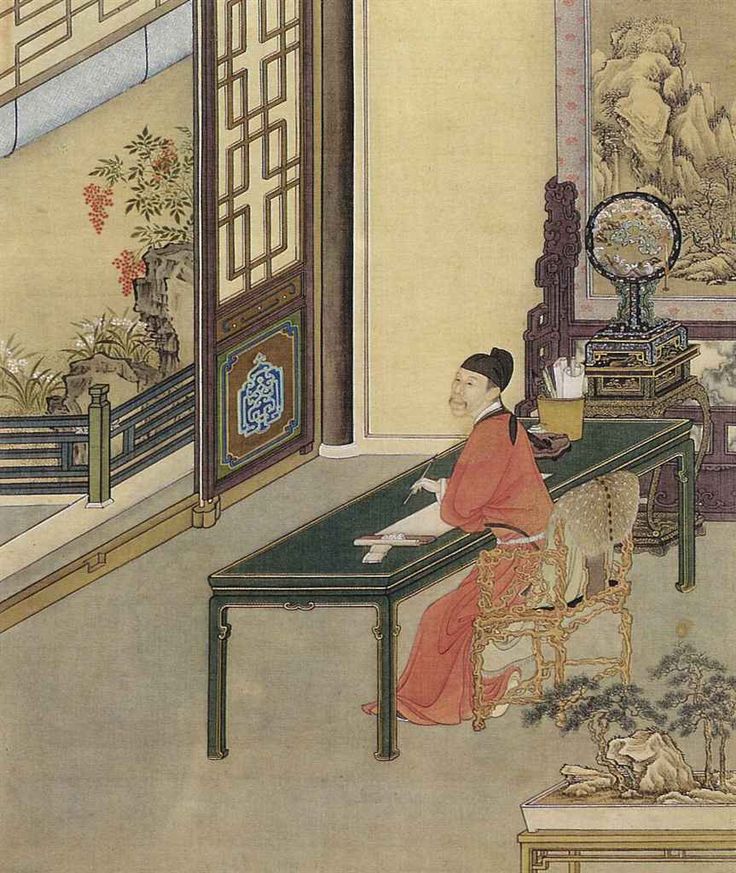 Yongzheng xingle tu, 'Emperor Yongzheng at Play', from Shuzhai xiejing, 'Copying Sutras in the Studio', Palace Museum, Beijing Ancient Chinese Art, Japanese Print, Han Dynasty, China Art, New York Public Library, Random Pics, Qing Dynasty, Chinese Painting, Anime Kiss