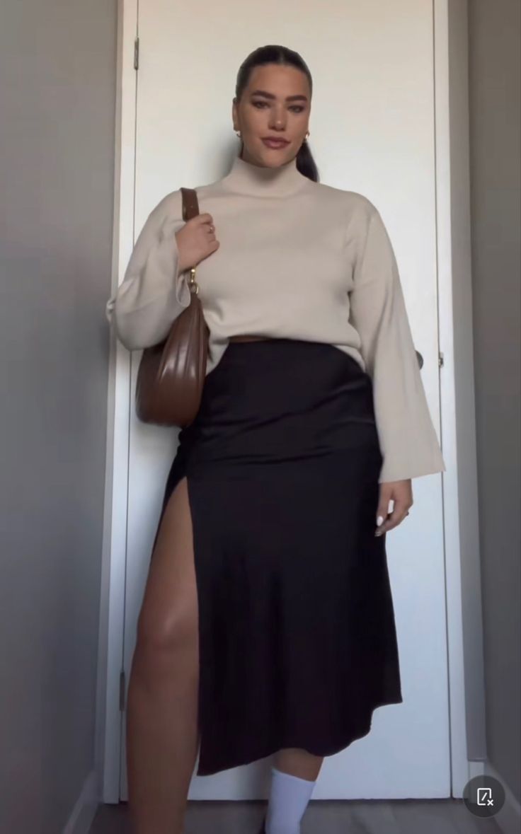 Timeless Fashion Curvy, Simple Classy Outfits Plus Size, Black Dress For Midsize, Fall Style 2023 Midsize, Elegant Outfit Casual Classy Plus Size, Fashion Inspo Outfits Minimal Chic Plus Size, Feminine Fall Outfits Plus Size, Plus Classy Outfits, Curvy Mid Size Outfits