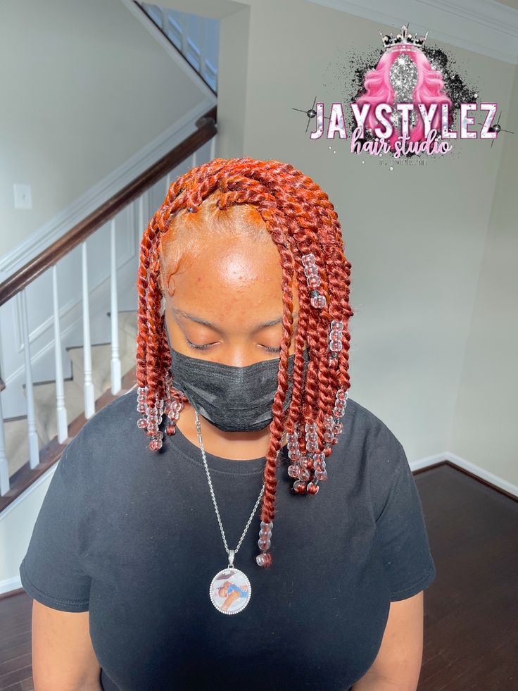 follow my hair page : @JAYMARIESTYLEZ Twist With Beads, Short Passion Twist, Styles Locs, Braided Hairstyles Ideas, Cute Braids, Braids Wigs, Hair Cute, Natural Hair Braids, Loc Styles