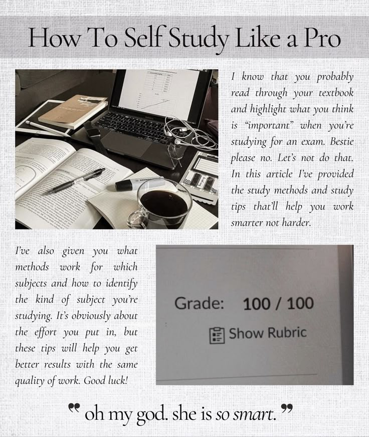 an article about how to study like a pro with pictures and text on the page