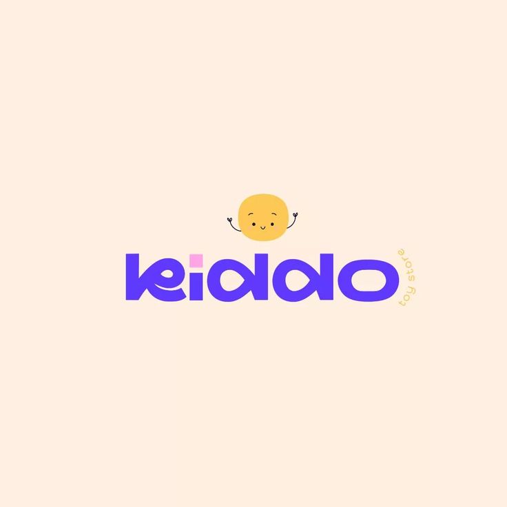 the logo for a children's clothing brand called kiddabo, with an emoticive smiley face