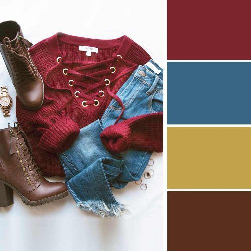 f016e59c7ad8b1d72903bb1aa5720d53desc52241267ri What Are Fall Colors, Terracotta Outfit, Fall Color Combinations, Colorful Fall Outfits, Colors Clothes, Clothing Capsule, Color Template, Colour Combinations Fashion, Color Combos Outfit