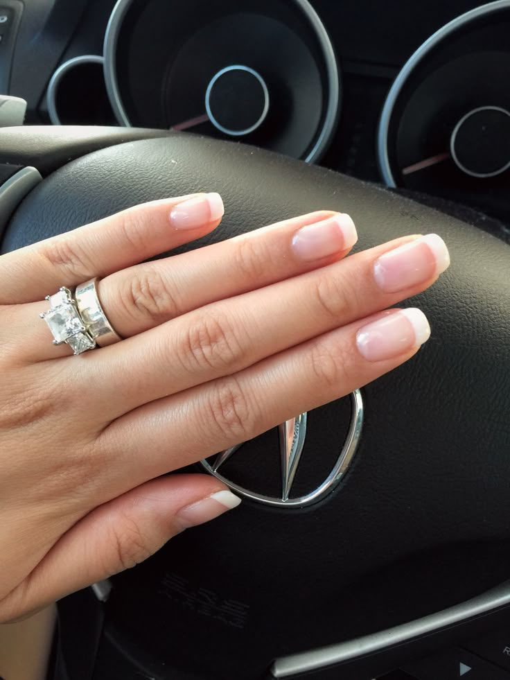 My American French Manicure - 'Squarely Round' Shaping American French Manicure, French Manicure Gel, French Nail Polish, American Manicure, Nail Art French, Bridal Manicure, French Tip Manicure, Gel French Manicure, French Manicure Designs