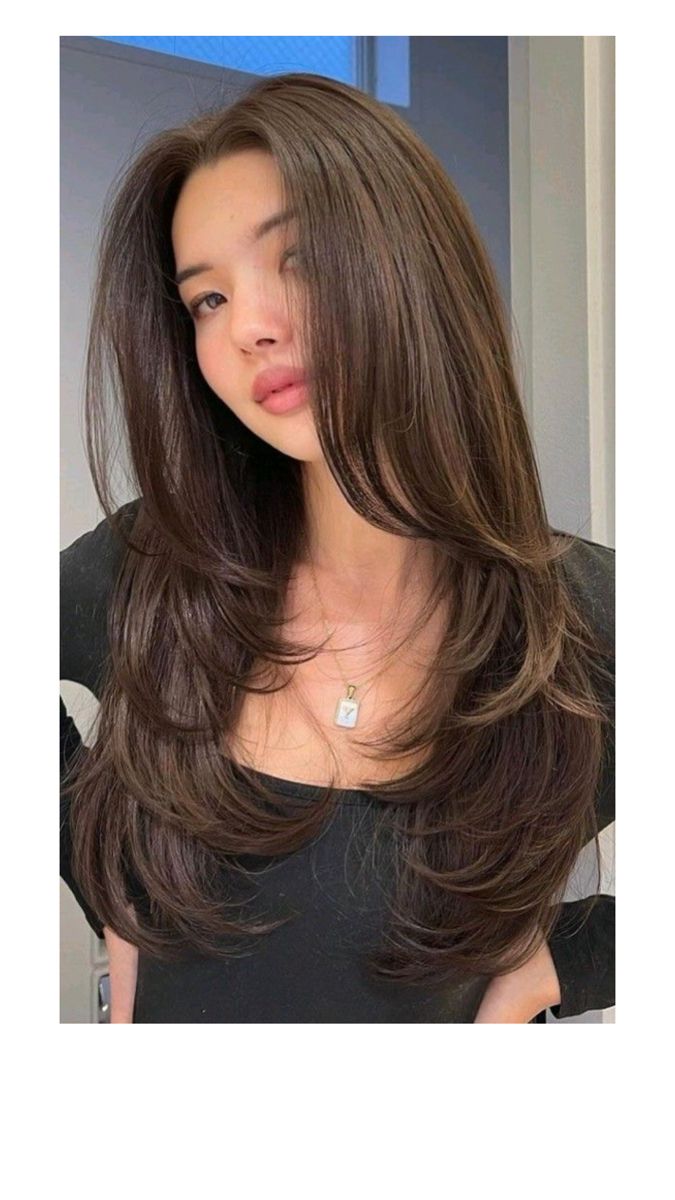 Layered Medium Thick Hair, Butterfly Haircut For Thick Wavy Hair, Haircuts Long Hair Straight, Haïr Cut For Long Straight Hair, Latest Haircut For Women Long Hair, Straight Hair Haircuts Women, Haïr Cut Long Hair Straight, Long Layers Haircut Straight Hair, Trendy Haircut For Long Hair Straight