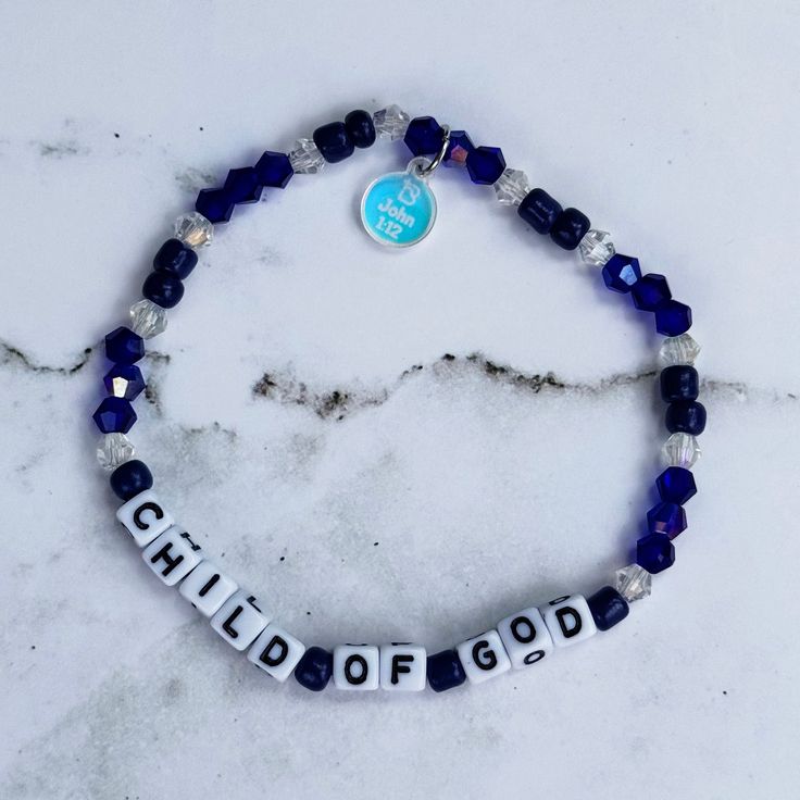 Step into a daily embrace of faith with the "Child of God Bracelet" from our cherished God Says Collection. Inspired by the profound message of John 1:12, this bracelet beautifully symbolizes the power and grace bestowed upon us as children of God. “But to all who did receive him, who believed in his name, he gave the right to become children of God,” (John 1:12, ESV) Imagine starting your day with a gentle reminder of your divine identity, as the bracelet’s intricate blend of crystal and seed beads glimmers with every movement. Each piece is meticulously handcrafted in Texas, ensuring not just a unique design but a heartfelt touch with every creation. The "Child of God Bracelet" is more than just an accessory; it’s a statement of faith. The included acrylic tag, etched with a scripture re Faith Bracelet Diy, Christian Beaded Jewelry, Christian Bracelet Ideas, Christian Beaded Bracelets, God Bracelet, John 1 12, Faith Bracelet, Christian Bracelets, Primary Activities