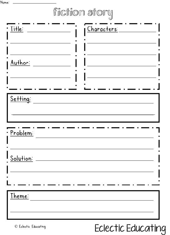 the fiction story worksheet for students to practice their writing skills and read alouds