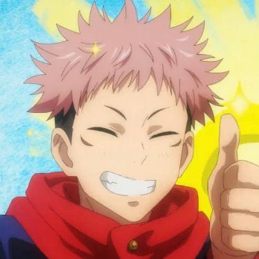 a man with pink hair giving the thumbs up