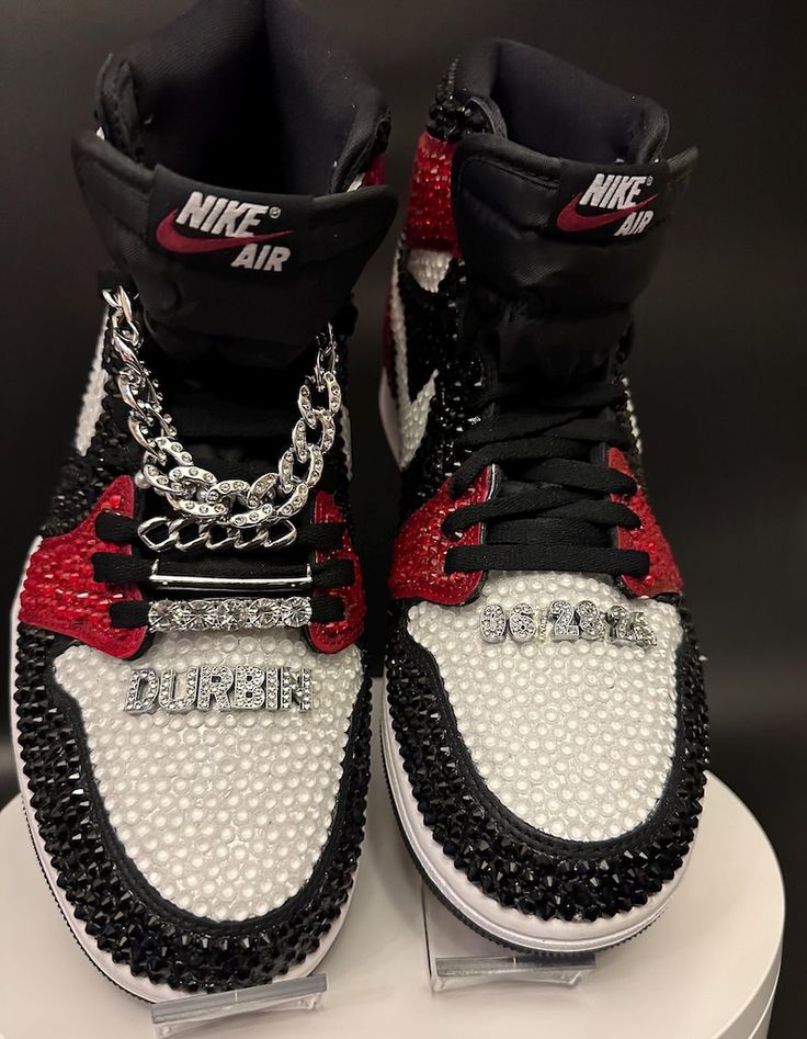 Authentic Fully Blinged Air Jordan 1 High OG or Mids Red and Black,custom Rhinestone Sneakers, Bedazzled Nikes, Wedding Shoe, Sneaker Ball - Etsy Haiti Rhinestone Jordans, Bedazzled Sneakers, Jordans 1s, Custom Jordan 1, Custom Jordan Shoes, Rhinestone Sneakers, Cute Casual Shoes, Sneaker Ball, Casual Shoes Women Sneakers