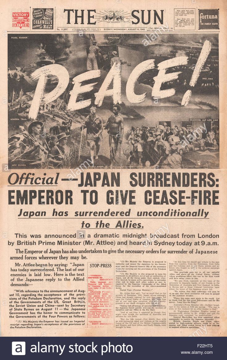 an old newspaper with the words peace written in japanese and english on it's front page