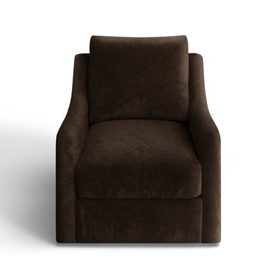 a brown recliner chair sitting on top of a white floor