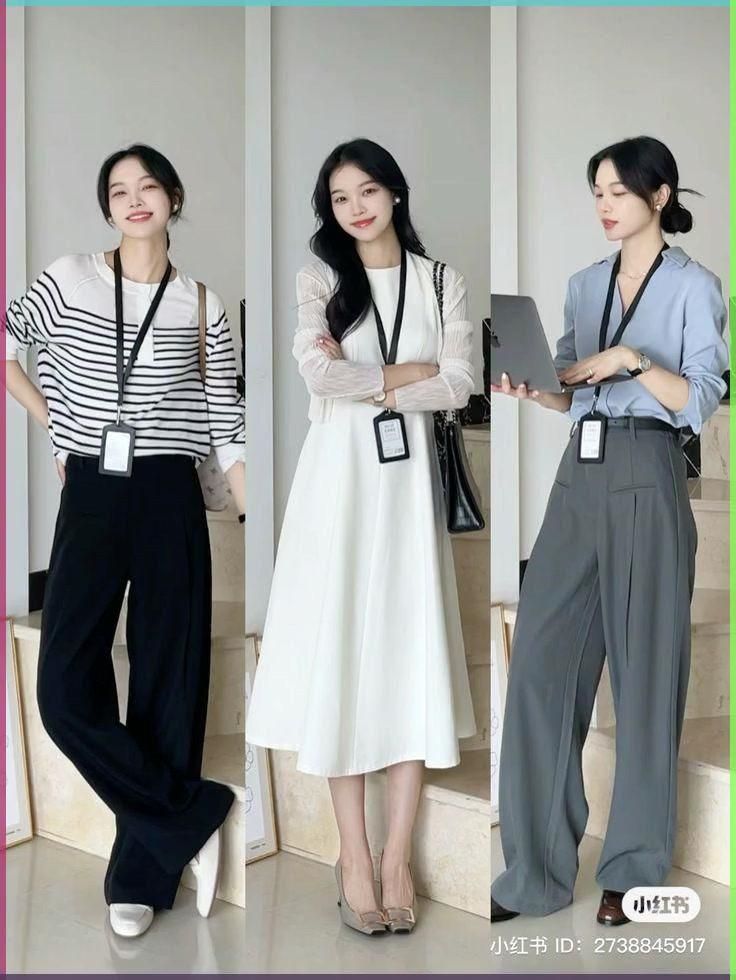 Kdrama Business Outfit, Summer Outfit Concert, Outfits Black Women Spring, Spring Outfits Black Women, Ootd Campus, Spring Outfits Black, Casual Old Money, Korean Clothing Brands, Corp Core