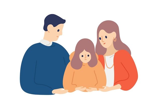 a man and woman are sitting next to a child