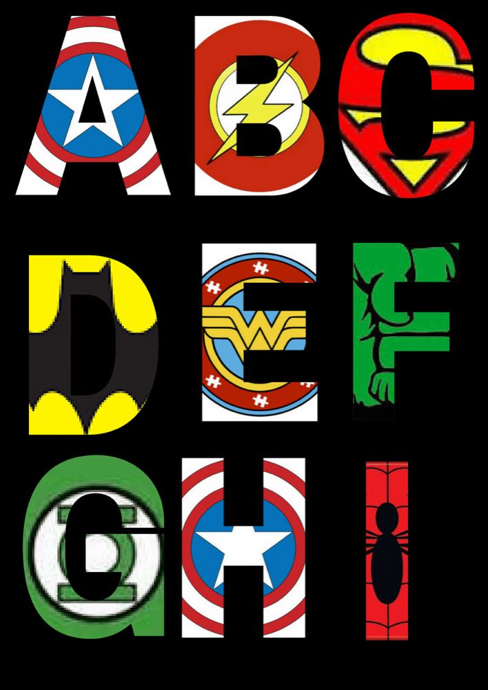 Printable Superhero Letters - Printable Templates