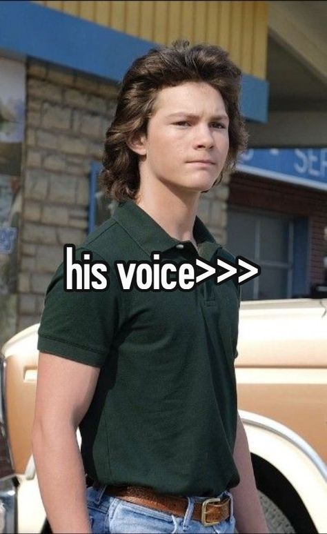 a young man standing in front of a car with the words'his voice > > >